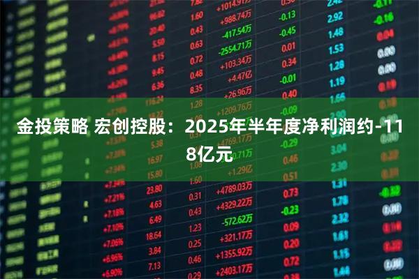 金投策略 宏创控股：2025年半年度净利润约-118亿元